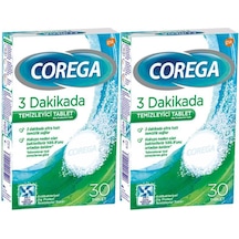Corega 3 Dakikada Protez Temizleyici Tablet 2 x 30 Tablet