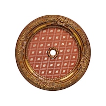 60x60 Oval Kahve Renk Saray Tavan Göbek