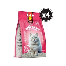 Happy Topaklanan Bentonit Bebek Pudralı Kedi Kumu 4 x 5 L