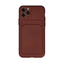 Apple iPhone Uyumlu 11 Pro Kılıf Kelvin Kartvizitli Silikon - Bordo Bz8683140168216