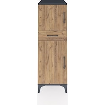 Kronos Dolap 2 Raflı Tek Çekmeceli 2 Kapaklı 44x59x134 Antrasit-çam Antrasit