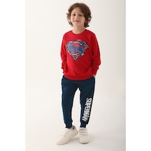 SuperMan L1623-3 Çocuk  Kırmızı Eşofman Takımı