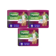 Depend Emici Külot Hasta Bezi XL - Extra Büyük Kadın 90 Adet 3 x 30'Lu