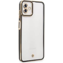 Newface Samsung Galaxy A04 Kılıf Liva Lens Silikon - Siyah