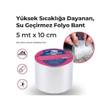 Ultra Emici Su Geçirmez Alüminyum Tamir Bandı 5 Mt X 10 Cm