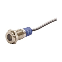 8.0Mm Metal Kablolu Sinyal Lambası Sarı Ip67 10V-30V