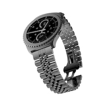 Huawei Gt2 46mm Uyumlu Krd-36 22mm Metal Zore Kordon-siyah