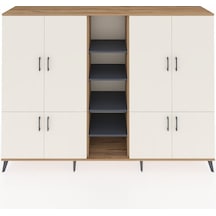 Hyperion Dolap 14 Raflı 8 Kapaklı 220x44x163 Çam-aytaşı/antrasit Çam-aytaşı/antrasit