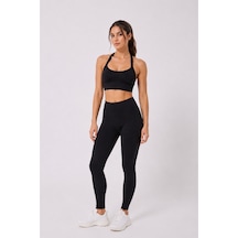 Jolt Kind Model Kalça Büzgülü Yüksek Bel Toparlayıcı Seamless Tayt Siyah