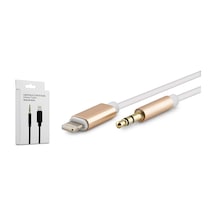 1 Metre Lightning To AUX 3.5mm 2 Boğum Jack Çevirici Dönüştürücü