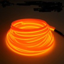 Turuncu Universal İp Neon Led Araç İçi Aydınlatma 12v Led İp Formlu Trim 2 Metre