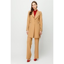 İnci Aksesuar Detaylı Pantolon Ceket Takım Camel-camel Camel