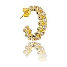 Jüliet I İthal Gümüş Küpe-391 Gold