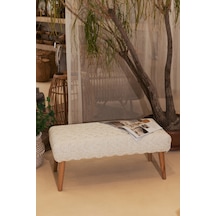 Bliss Krem Kabartma Dokulu Bench 42 X 91 X H 42 Cm 4283