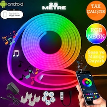 Neon Rgb Led - Mobil Kontrol - Sese Ve Müziğe Duyarlı - Full Renk