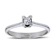Lova E Renk 0,13 Karat Pırlanta Tektaş Yüzük - 1040007