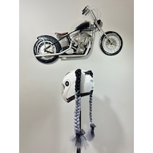 Motor & Motosiklet Gri Ombreli Çift Örgü Saç Kask Dış Aksesuar Diğer