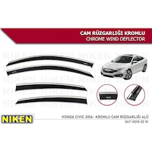 Honda Civic 2016 2017 2018 2019 2020 Kromlu Cam Rüzgarlığı Niken