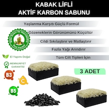 Organicsun Doğal Kabak Lifli Aktif Karbon Sabunu 3 x 140 G