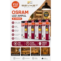 Osram Led Value 4'lü Paket 8.5w 60w Led Ampul Günışığı E27 Normal Duylu 4 Adet