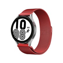 Samsung Galaxy Watch 4 Metal Mıknatıslı Kordon - Kırmızı Diğer