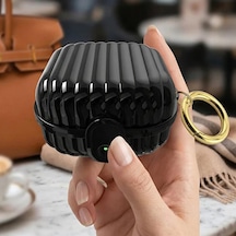 Samsung Galaxy Buds 4 İle Uyumlu Kulaklık Kılıfı Galaxy Buds 4 Pro İçin Sert Silikon Bavul Tipi Tasarım Kancalı Kilit Mekanizmalı Tırtıklı Şeffaf/siyah Galaxybuds4 / Pro İçin Kılıf Siyah