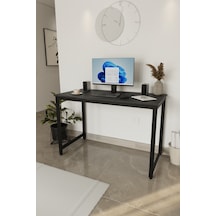 Siyah Çalışma Masası 120x60, Bilgisayar Masası, Ofis Masası, Metal Ayaklı Siyah