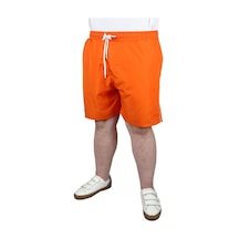 Mode Xl Büyük Beden Deniz Şortu White Line 21451 Oranj 001