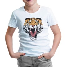 Wild - Kaplan Beyaz Çocuk Tshirt