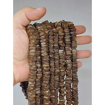 Yasamtohumu Hindistan Cevizi Kabuğu Ahşap Dizi Yassı Kare Kesim 4 8mm 53058 Çok Renkli