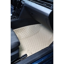 Renault Reno Spring Bej-krem Renk 8d Diamond Kaymaz Deri Oto Paspas