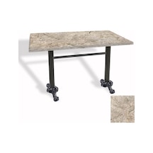 Çipa Döküm Ayak Masa 80x120 Cm - Werzalit, Wermodin Ve Allzalit Tabla - Scala Marble Çok Renkli
