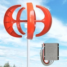 Tr Rüzgar Türbini 13000 W 12 V/24 V/48 V/72 V/110 V/220 V 5 Yapraklı Dikey Jeneratör, 3 Fazlı Alternatif Akım Kal