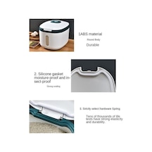 Pazly Modern Gri Mutfak Konteyneri, 5-10 Kg Kapasite, Nano Böcek Geçirmez, Nem Geçirmez Pirinç Kutusu, Mühürlü Kavanoz, Ev Depolama Kavanozu Gri