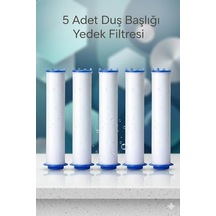 5 Adet Duş Başlığı Filtresi Kireç, Klor Ve Pas Önleyici Yedek Filtre Seti