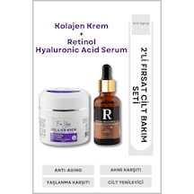 Retinol Içeren Leke Ve Kırışıklık Karşıtı, Aydınlatıcı Ve Yenileyici Yüz Serumu & Collagen Krem