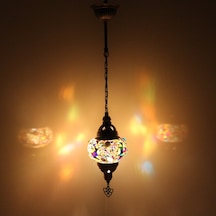 Dekoratif MOZAİK GECE LAMBASI EL YAPIMI ORTA BOY AVİZE
