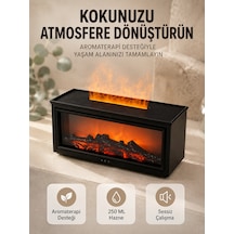Aroma Difüzörü Simüle Alev Efektli Sessiz Hava Nemlendirici 250 Ml - Lisinya