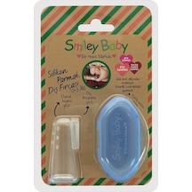 Smiley Baby Mavi Saklama Kaplı Parmak Fırça