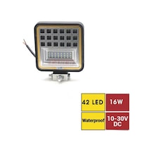 Carub Off-road 10-30v 42led Kare Beyaz-sarı-kırmz