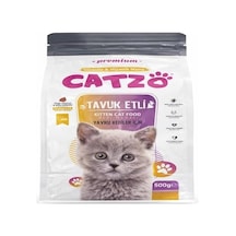 Catzo Tavuk Etli Yavru Kedi Maması 500 G Kitten Dry Cat Omega 3-6 Destekli, Dengeli Ve Besleyici 103 Ivory