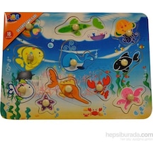 Okyanus Canlıları - Ahşap Puzzle Yerını Bul