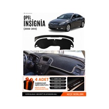 Opel İnsignia 2008-2013 Uyumlu Torpido Koruma, Torpido Örtüsü, Torpido Kılıfı - Siyah-gri - Op010
