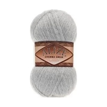 Angora Gold Simli Yumuşacık Kazak Atkı Bere Örgü İpi Gri 21