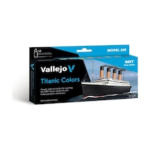 Vallejo 71646, 8x18 Ml. Titanik Model Air Boya Seti Standart