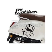 Vespa Komik Dinazor Tasarımı Sticker Etiket Modeli Evrensel