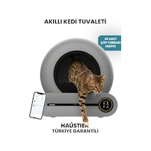 Msp01 Gri Akıllı Otomatik Kedi Tuvaleti, App Kontrol, 65lt Hazne, 9lt Atık Haznesi,iyonizer Kötü Koku Giderici