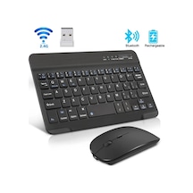Bluetooth + Usb Wireless Klavye Mouse Seti Sessiz Şarjlı Bt+usb Mouse & Keyboard Set