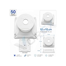 Vorex 50 Adet 12x12 Cm Kare Kamera Buatı Beyaz Sert Plastik Uv Dayanıklı Arka Kapaklı