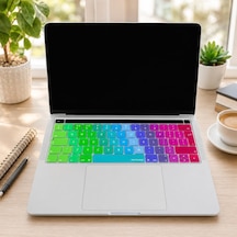 İngilizce Klavye Koruyucu Macbook Pro 13 15 Touch Bar Uyumlu A1706 A1989 A2159 A1707 A1990 Uk Iso Ters L Enter Avrupa İngilizce Baskılı Silikon Keyboard Cover Pembe Yeşil